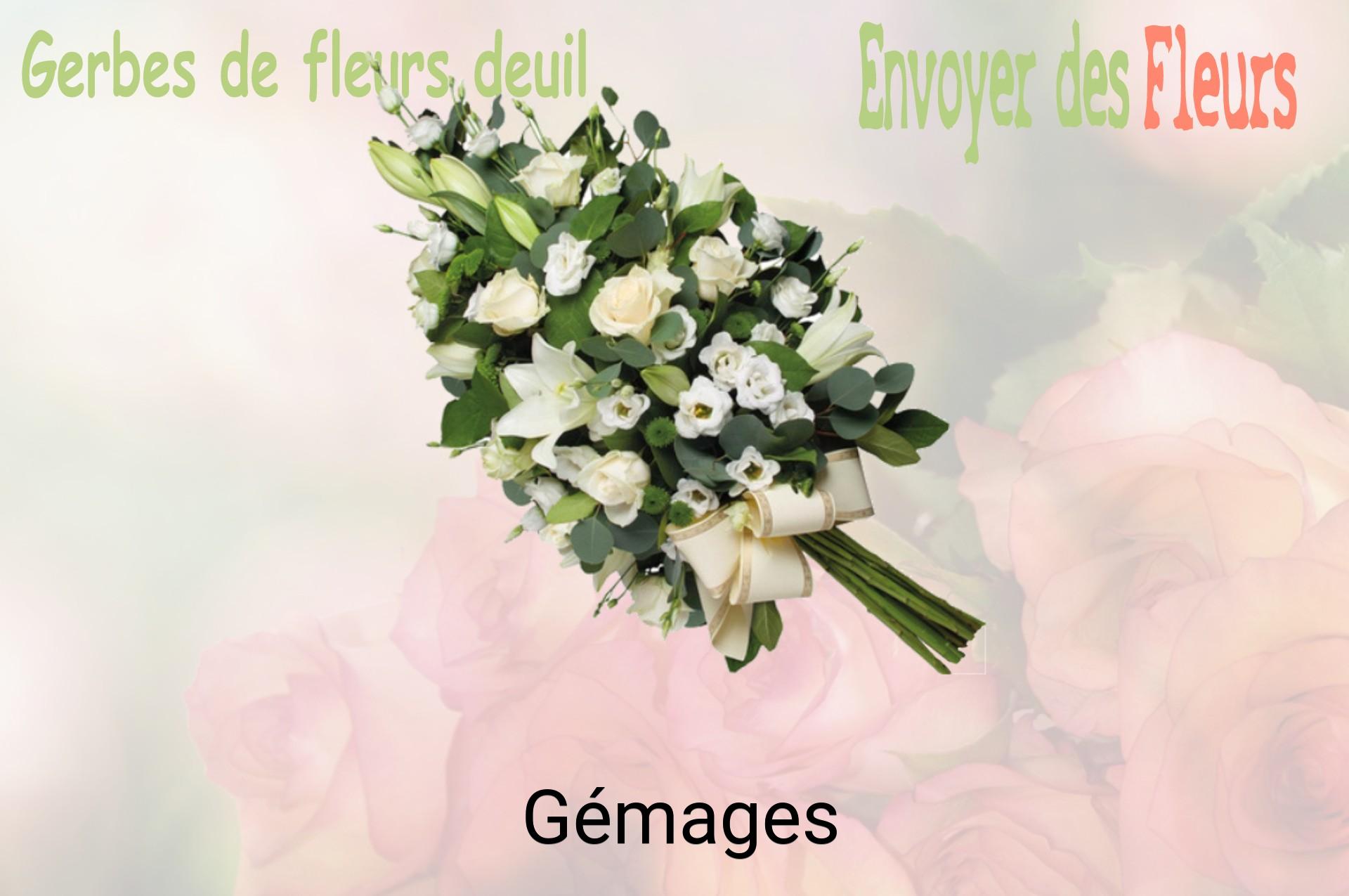 Gerbe de fleurs de deuil livrée à Gémages